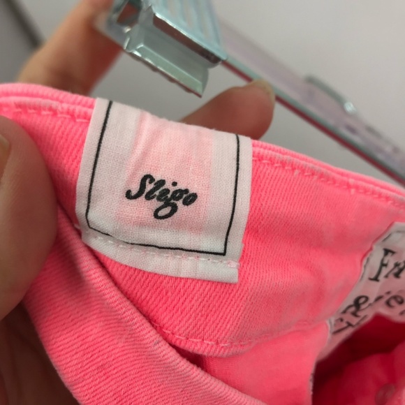 Frank & Eileen High Rise Skinny Jeans Neon Pink Size 24 - Picture 5 of 8